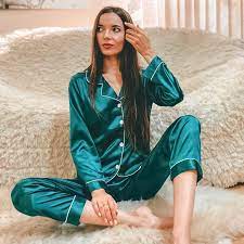 Plush Silk Pajama Set for Women